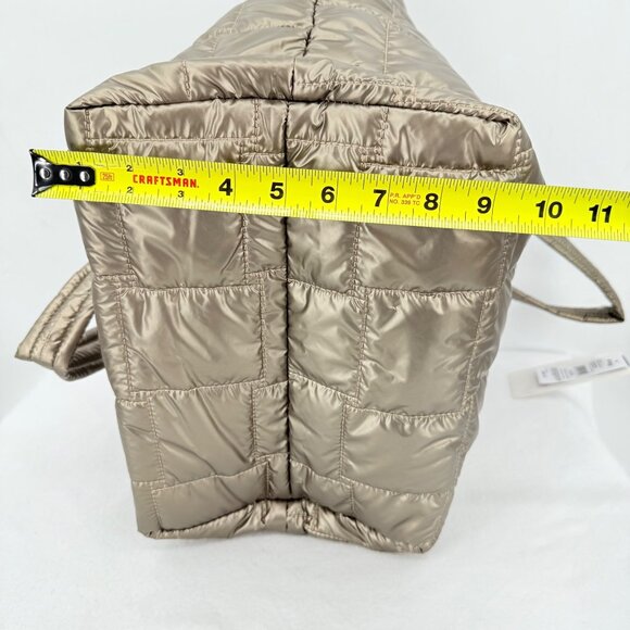 Pajar Canada Women's Pewter Quilted Tote Bag 15x20 Lightweight Zip & Handles NWT - Picture 10 of 13